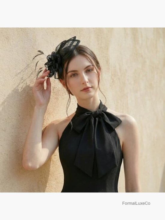 Natural Sinamay Linen Fascinator Hat Headband Clip Wedding Tea Party Derby main image 7